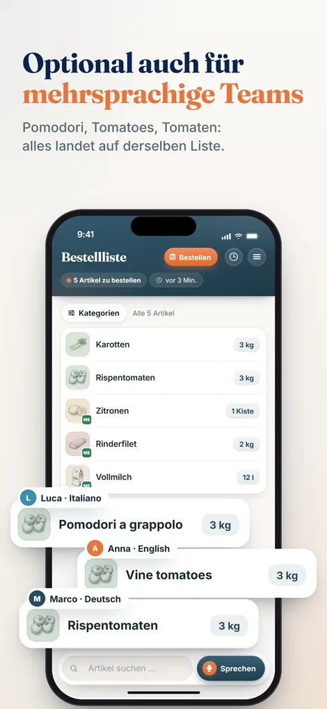 Pelican App: Pomodori, Tomaten und tomatoes landen als ein Artikel auf derselben Liste