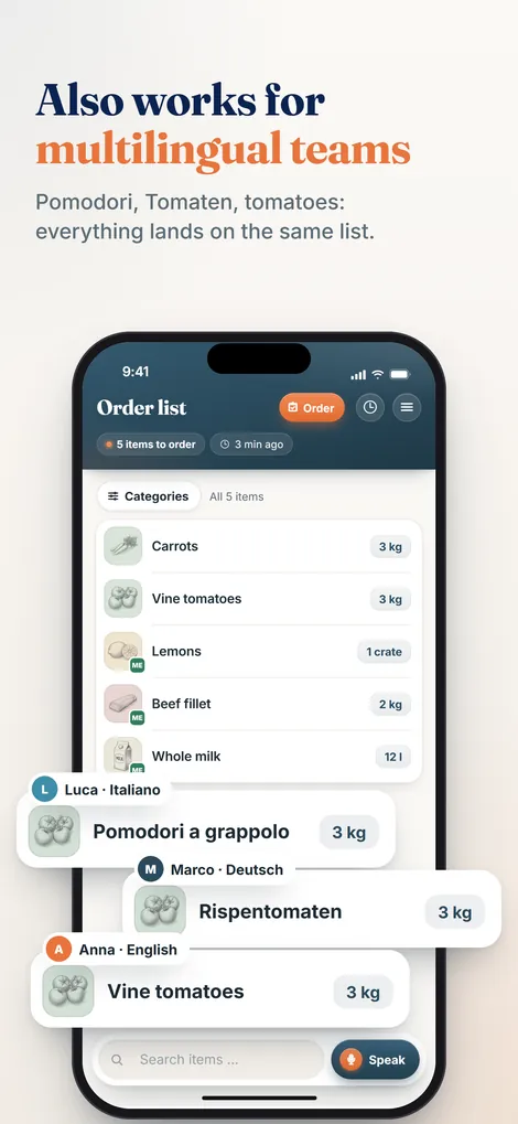 Pelican app: Pomodori, Tomaten and tomatoes end up as the same item on one list