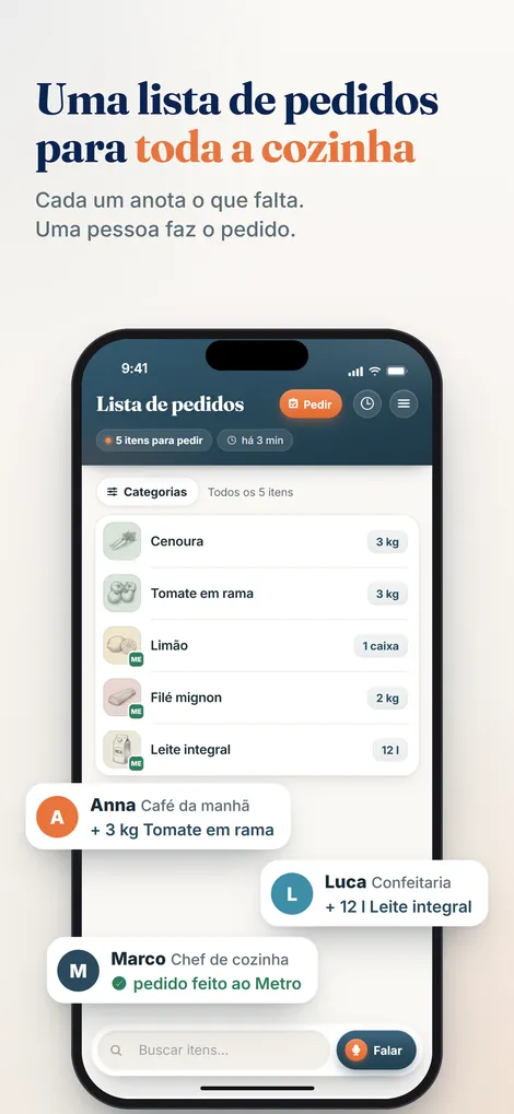 App Pelican: uma lista de pedidos compartilhada para toda a equipe de cozinha